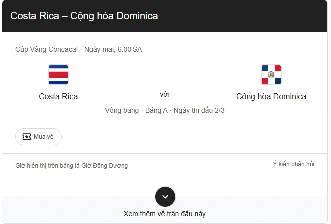 Nhận định và soi kèo Costa vs CH Dominica